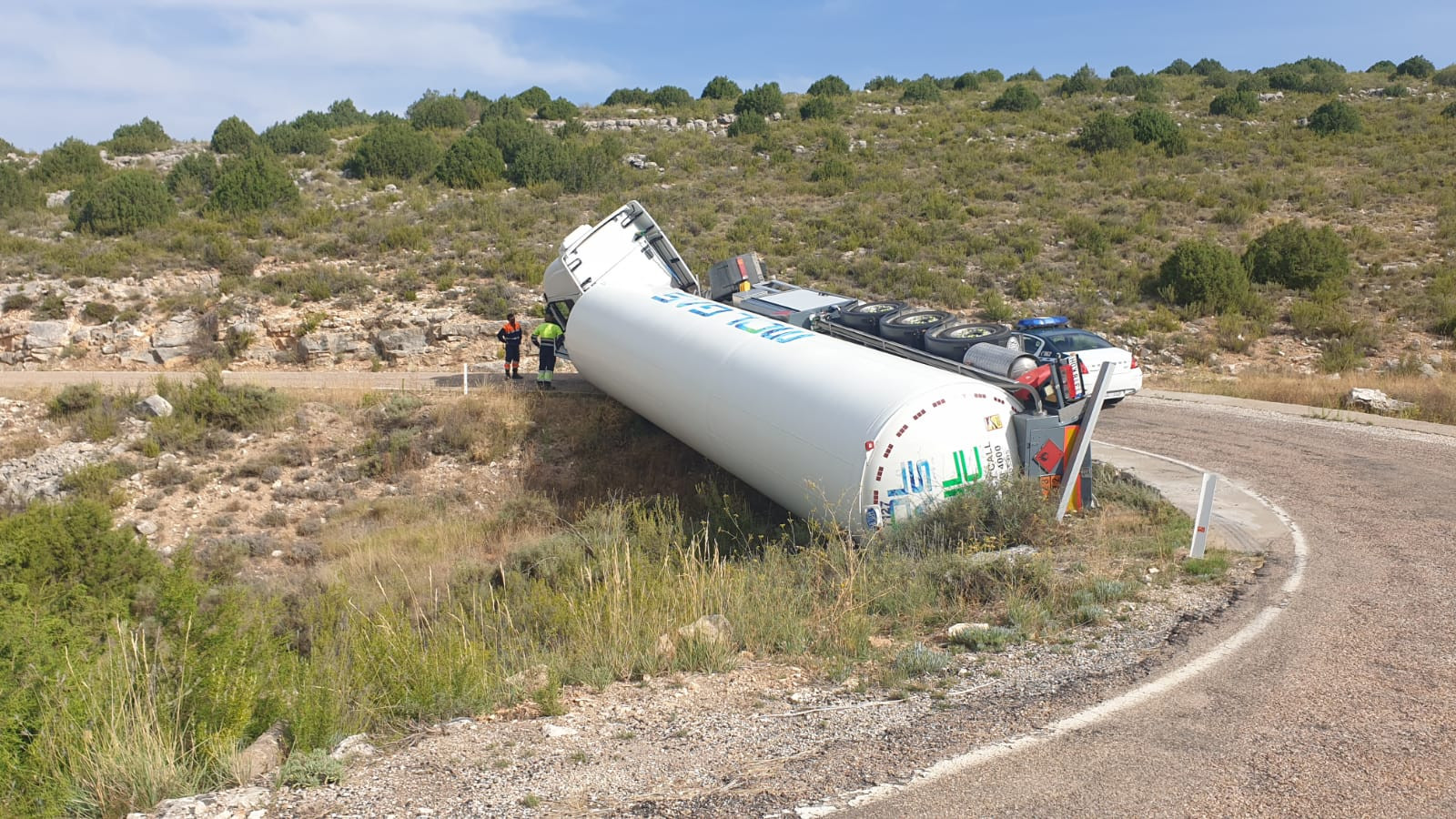 CORTADA LA A 2501 ENTRE CAMPILLO DE ARAGÓN Y JARABA POR EL ACCIDENTE DE